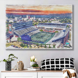 InfoCision Stadium – Summa Field WaterColor Canvas Prints, Akron Ohio Watercolor, Stadium Art Gifts