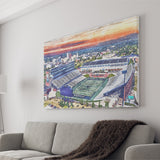 InfoCision Stadium – Summa Field WaterColor Canvas Prints, Akron Ohio Watercolor, Stadium Art Gifts