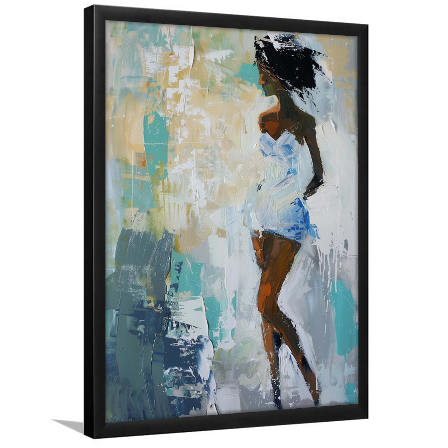 Introspective Abstract Art Of Dreams, Textured Palette For Reflective Spaces, Framed Art Print, Fine Art Wall Decor