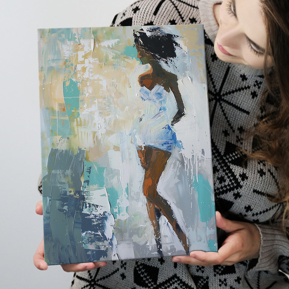 Introspective Abstract Art Of Dreams, Textured Palette For Reflective Spaces, Modern Vibrant Print, Canvas Print Wall Art