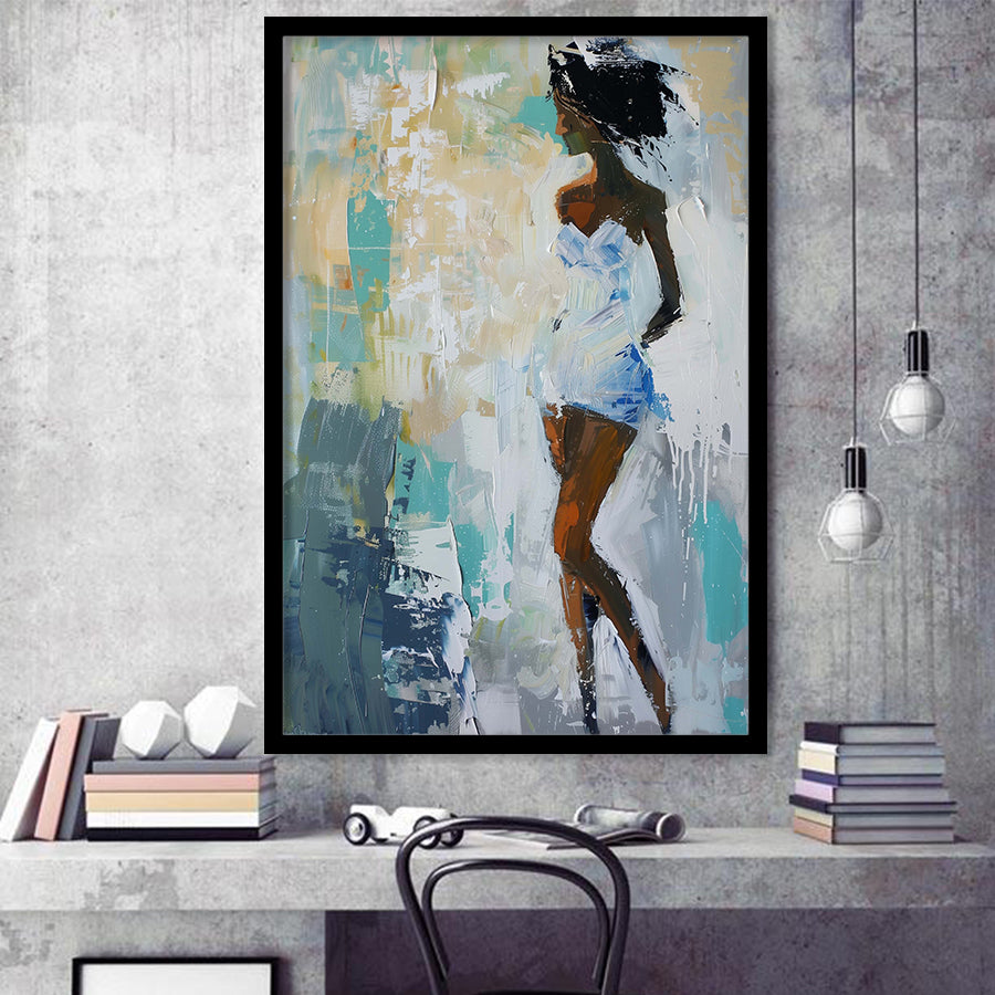 Introspective Abstract Art Of Dreams, Textured Palette For Reflective Spaces, Framed Art Print, Fine Art Wall Decor
