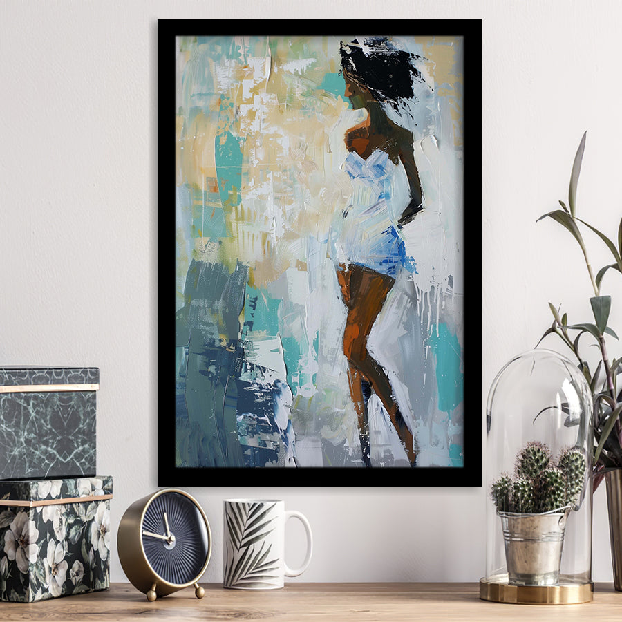 Introspective Abstract Art Of Dreams, Textured Palette For Reflective Spaces, Framed Art Print, Fine Art Wall Decor