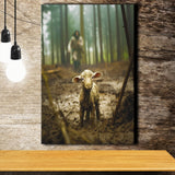Jesus And Lost Lamb Canvas Art Christian Home Decor, Canvas Painting, Canvas Print Wall Art Decor