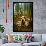 Jesus And Lost Lamb Art Christian Home Decor,Framed Art Prints Wall Decor, Picture Framed