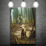 Jesus And Lost Lamb Canvas Art Christian Home Decor, Canvas Painting, Canvas Print Wall Art Decor