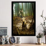 Jesus And Lost Lamb Art Christian Home Decor,Framed Art Prints Wall Decor, Picture Framed