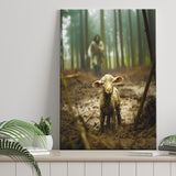 Jesus And Lost Lamb Canvas Art Christian Home Decor, Canvas Painting, Canvas Print Wall Art Decor