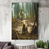 Jesus And Lost Lamb Canvas Art Christian Home Decor, Canvas Painting, Canvas Print Wall Art Decor