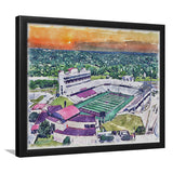 Jim Wacker Field at Bobcat Stadium WaterColor Framed Art Prints, San Marcos Texas Watercolor, Stadium Art Gifts