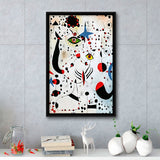 Ciphers And Constellations,In Love With A Woman By Joan Miro,Framed Canvas Prints Wall Art Decor, Floating Frame