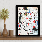 Ciphers And Constellations,In Love With A Woman By Joan Miro,Framed Canvas Prints Wall Art Decor, Floating Frame