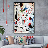 Ciphers And Constellations,In Love With A Woman By Joan Miro,Framed Art Prints Wall Decor, Picture Framed