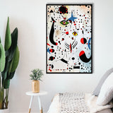 Ciphers And Constellations,In Love With A Woman By Joan Miro,Framed Canvas Prints Wall Art Decor, Floating Frame