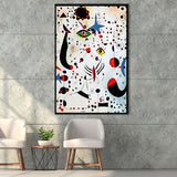 Ciphers And Constellations,In Love With A Woman By Joan Miro,Framed Canvas Prints Wall Art Decor, Floating Frame