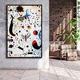 Ciphers And Constellations,In Love With A Woman By Joan Miro,Framed Canvas Prints Wall Art Decor, Floating Frame