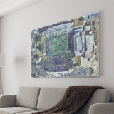 Joe Aillet Stadium WaterColor Canvas Prints, Ruston Louisiana Watercolor, Stadium Art Gifts