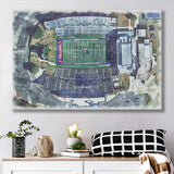 Joe Aillet Stadium WaterColor Canvas Prints, Ruston Louisiana Watercolor, Stadium Art Gifts