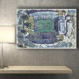 Joe Aillet Stadium WaterColor Canvas Prints, Ruston Louisiana Watercolor, Stadium Art Gifts