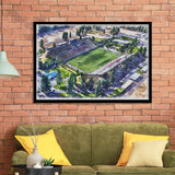 Joe Albi Stadium WaterColor Framed Art Prints, Spokane Washington Watercolor, Stadium Art Gifts