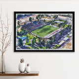 Joe Albi Stadium WaterColor Framed Canvas Prints, Spokane Washington Watercolor, Stadium Art Gifts, Floating Frame