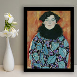 Portrait Of Johanna Staude By Gustav Klimt 1917-18,Framed Art Prints Wall Decor, Picture Framed