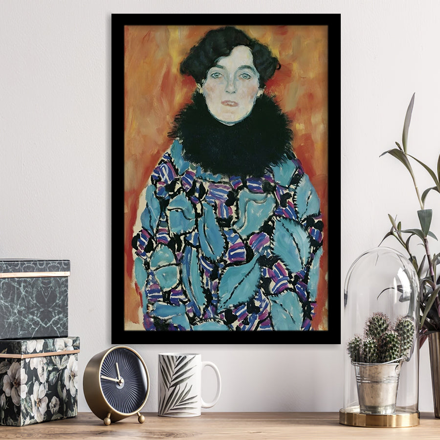 Portrait Of Johanna Staude By Gustav Klimt 1917-18,Framed Art Prints Wall Decor, Picture Framed