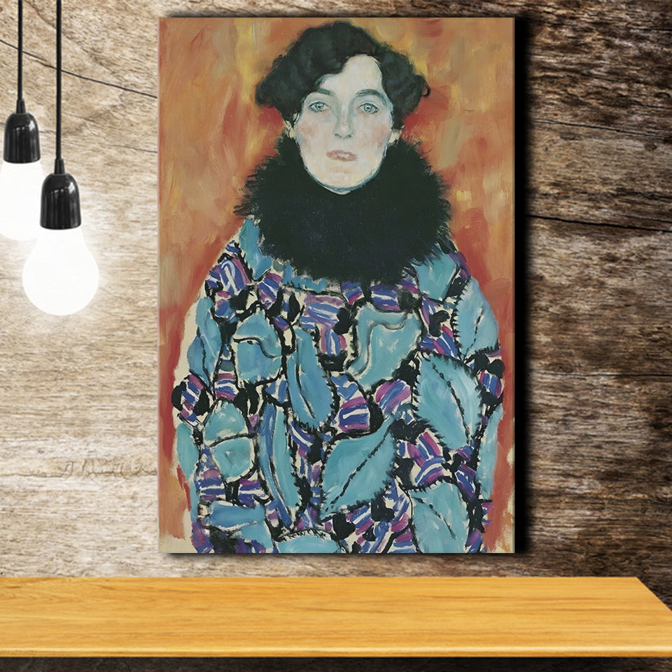 Portrait Of Johanna Staude By Gustav Klimt 1917-18, Canvas Painting, Canvas Print Wall Art Decor
