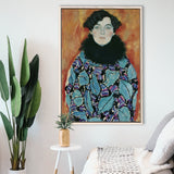 Portrait Of Johanna Staude By Gustav Klimt 1917-18,Framed Canvas Prints Wall Art Decor, Floating Frame