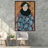 Portrait Of Johanna Staude By Gustav Klimt 1917-18,Framed Canvas Prints Wall Art Decor, Floating Frame