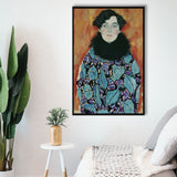 Portrait Of Johanna Staude By Gustav Klimt 1917-18,Framed Canvas Prints Wall Art Decor, Floating Frame