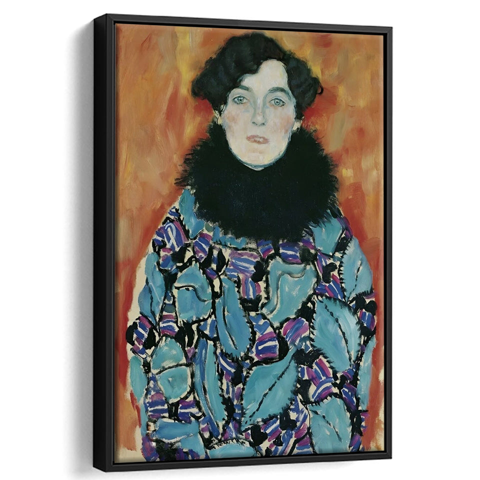 Portrait Of Johanna Staude By Gustav Klimt 1917-18,Framed Canvas Prints Wall Art Decor, Floating Frame