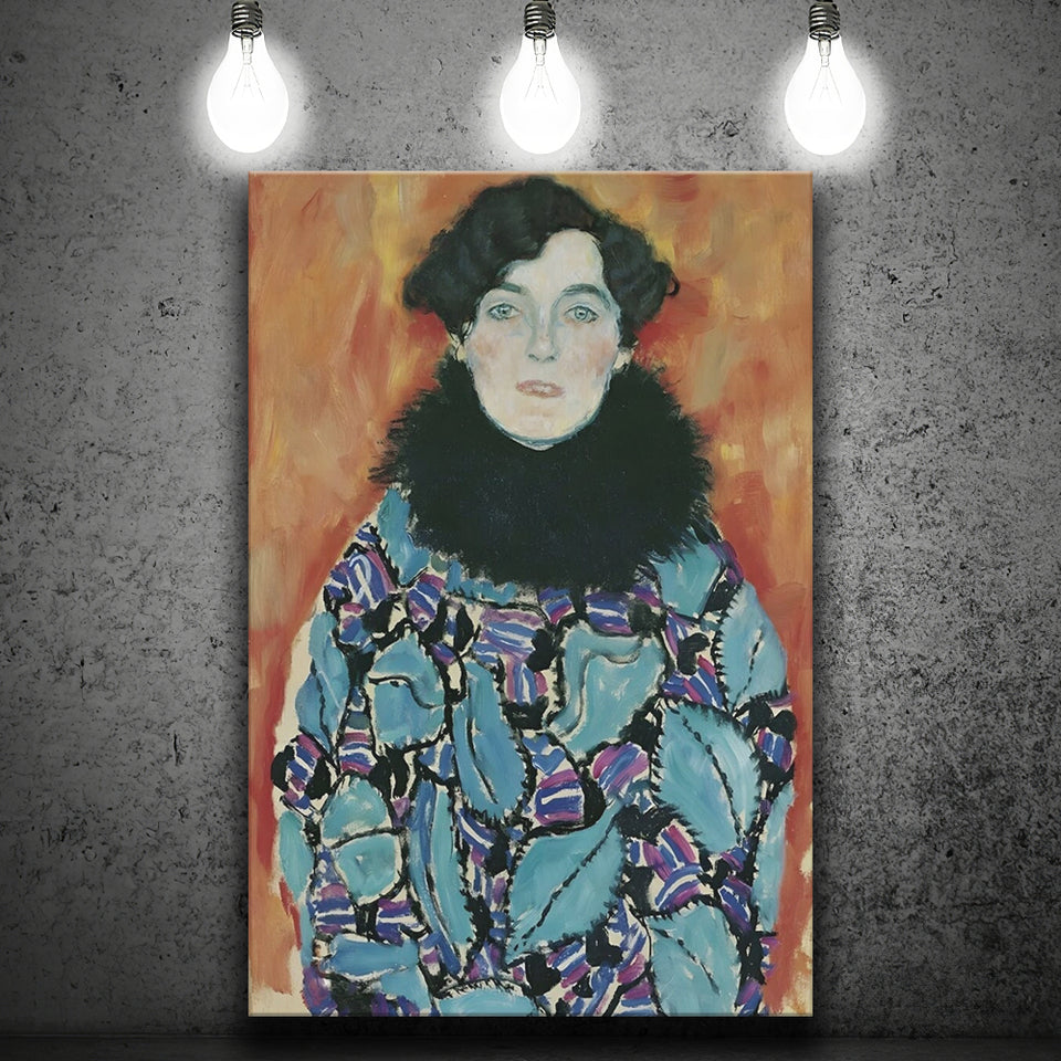 Portrait Of Johanna Staude By Gustav Klimt 1917-18, Canvas Painting, Canvas Print Wall Art Decor