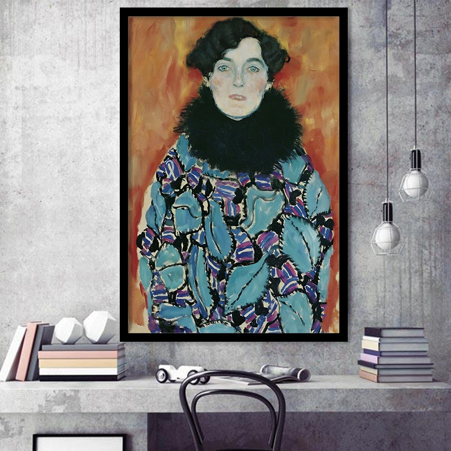 Portrait Of Johanna Staude By Gustav Klimt 1917-18,Framed Art Prints Wall Decor, Picture Framed