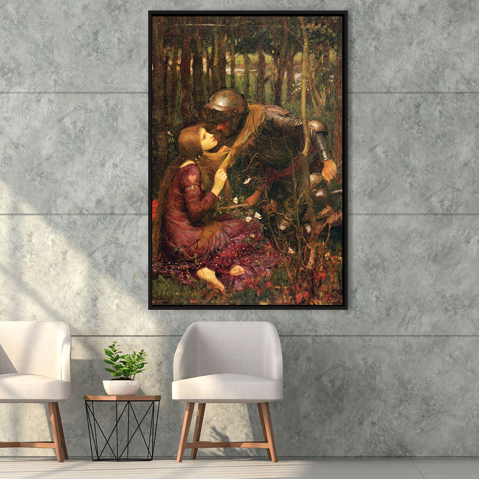 Beautiful Woman Without Mercy Art Print John William Waterhouse Print,Framed Canvas Prints Wall Art Decor, Floating Frame