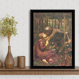 Beautiful Woman Without Mercy Art Print John William Waterhouse Print,Framed Canvas Prints Wall Art Decor, Floating Frame