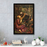 Beautiful Woman Without Mercy Art Print John William Waterhouse Print,Framed Canvas Prints Wall Art Decor, Floating Frame