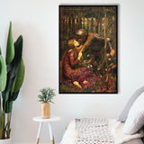 Beautiful Woman Without Mercy Art Print John William Waterhouse Print,Framed Canvas Prints Wall Art Decor, Floating Frame