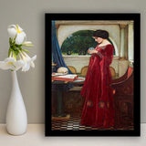 The Crystal Ball Mythology Wall Art,Waterhouse Print,Framed Art Prints Wall Decor, Picture Framed