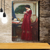 The Crystal Ball Canvas Mythology Wall Art,Waterhouse Print, Canvas Painting, Canvas Print Wall Art Decor
