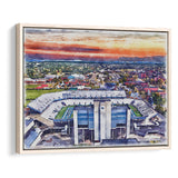 Johnny Red Floyd Stadium WaterColor Framed Canvas Prints,  Murfreesboro Tennessee Watercolor, Stadium Art Gifts