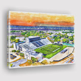 Johnson Hagood Stadium WaterColor Canvas Prints, Charleston South Carolina Watercolor, Stadium Art Gifts
