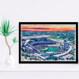 Kauffman Stadium WaterColor Framed Art Prints, Kansas City, Missouri Baseball Watercolor, Stadium Art Gifts