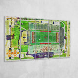 KellyShorts Stadium WaterColor 5 Panels B Mixed Canvas Prints, Extra Large, Mount Pleasant Michigan Watercolor