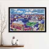 Kenan Memorial Stadium WaterColor Framed Canvas Prints, Chapel Hill North Carolina Watercolor, Stadium Art Gifts