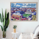 Kenan Memorial Stadium WaterColor Framed Canvas Prints, Chapel Hill North Carolina Watercolor, Stadium Art Gifts
