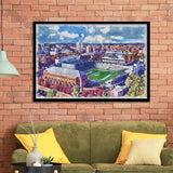 Kenan Memorial Stadium WaterColor Framed Art Prints, Chapel Hill North Carolina Watercolor, Stadium Art Gifts