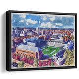 Kenan Memorial Stadium WaterColor Framed Canvas Prints, Chapel Hill North Carolina Watercolor, Stadium Art Gifts