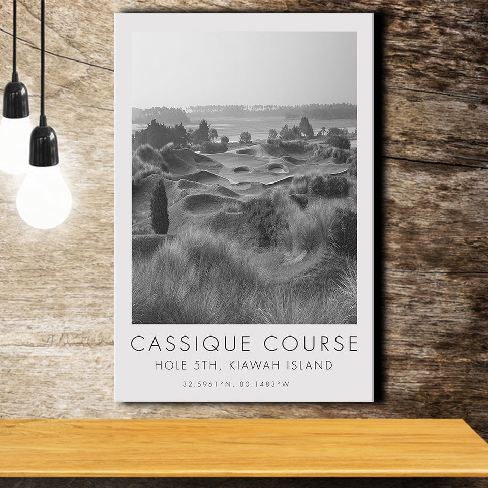 Kiawah Island Cassique Course, Hole 5th, South Carolina, Golf Art Print, Gift for him, Canvas Print Wall Art