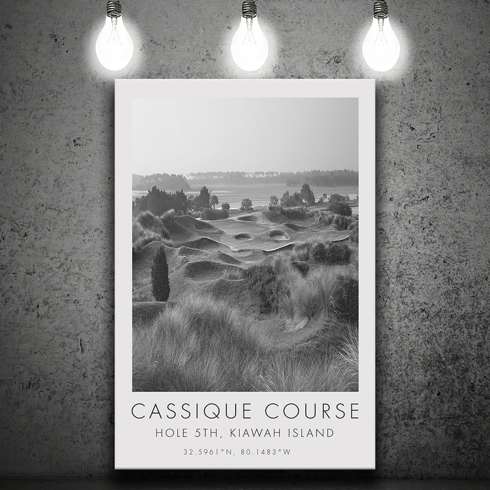 Kiawah Island Cassique Course, Hole 5th, South Carolina, Golf Art Print, Gift for him, Canvas Print Wall Art