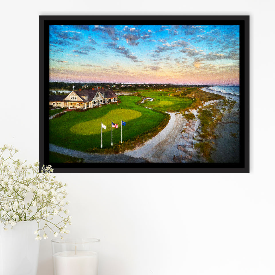 Kiawah Island Golf Resort Ocean Course, Golf Painting.South Carolina, Golf Art Print,Framed Canvas Prints Wall Art